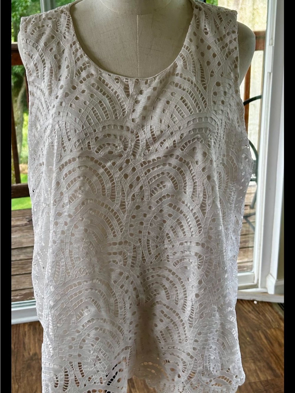 Worthington White Lace Sleeveless Camisole size PXXL